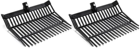 Evenden 2 piezas de repuesto para horca de horca de caballo, para recoger estiércol, para eliminar residuos de establo, color negro