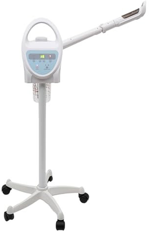 Professioneller Gesichtsdampfer Gesichtssauna Facial Steamer für Tiefenreinigung | Professioneller Dampfer mit ausziehbarem Arm | 800W Gesichtsnebel | Weiß, Modern