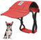 Pawaboo Hunde Baseballmütze, Hundemütze mit elastischen Ohrlöchern, Verstellbar Hundecap Sport Haustier Hut Sonnenschutz für kleine, mittelgroße & große Hunde, Outfits Hundekostüm (Rot, S)