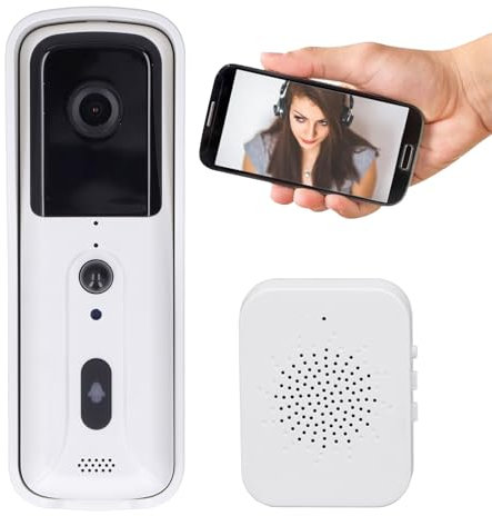 Yunir WIFI Video Doorbell, Wireless 1080P Security Night Vision Camera with APP and Ring Chime, Motion Detection Wide Angle Lens for Home Surveillance