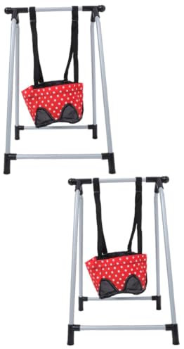 TOYANDONA 2st Puppenschaukel Dekorationen Miniaturen Schmücken Mini-Spielzeug Die Wackelnden Spielzeuge Wohnkultur Desktop-zubehör Tischzubehör Kind Kunststoff Rot Geburtstagsgeschenk