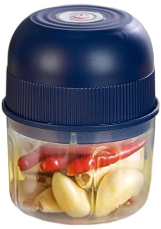 Genérico - Picadora de ajo eléctrica, portátil, procesadora de alimentos, herramientas de cocina para verduras, chile, jengibre y cebolla - Azul