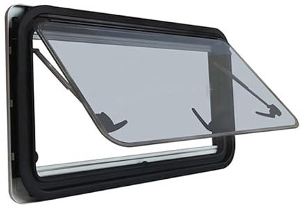 PFCDZDU Finestra Camper Sostituzione, Camper Emergenza Sicuro Uscita Finestra con Scorrevole Netto Schermo & Sfumature, Spingere Fuori Trailer Carico Uscita Finestra(39.4x23.6in(100x60cm))