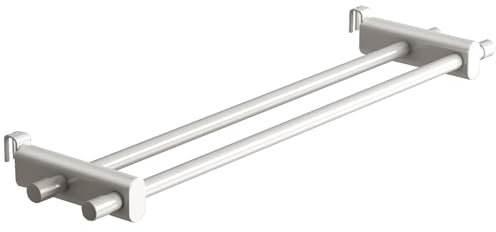 Over Radiator Towel Rail Radiator Towel Rail 19.7'' Heat-Resistant Radiator Towel Rail Hanger with Double Panel Safe White Towel Rail for Towels Clothes Toys