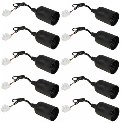 ClAZTyict 10 Stück E27 Lampenfassung Baufassung Lampenfassung DIY Baustellenfassung Renovierungsfassung Beleuchtungsteile