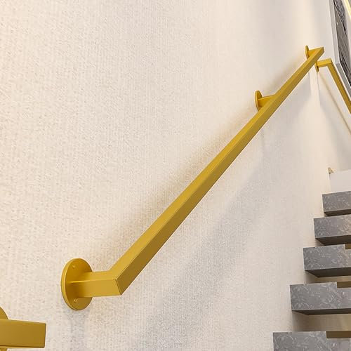 Gorssen 240cm handlauf,handlauf Industrial,handlauf Bad,handlauf schmiedeeisen, Metall Eisen Gold handlauf Vintage,geländer außen,für Treppenhaus,Garten,Hauseingang,Gang handläufe
