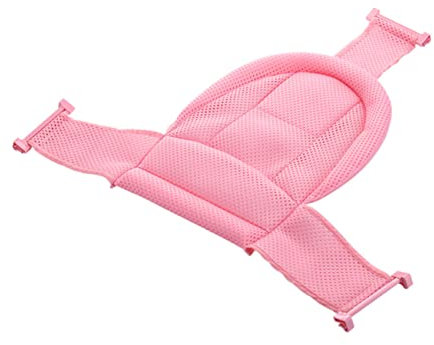 BESTonZON Badewannenkissen Halter Für Neugeborene Anti Rutsch Badewannenständer Hautfreundliches Material Verstellbar Atmungsaktiv Für Badewannen Zu Hause (rosa)
