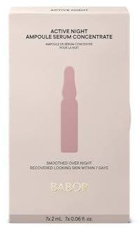 BABOR Active Night, Aufbauende Serum Ampullen für das Gesicht, Für eine verbesserte Hautregeneration, Vegane Formel, Ampoule Concentrates, 7 x 2 ml