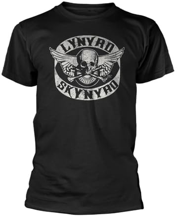 Lynyrd Skynyrd Men's Biker Patch T-Shirt Black, Black, XL