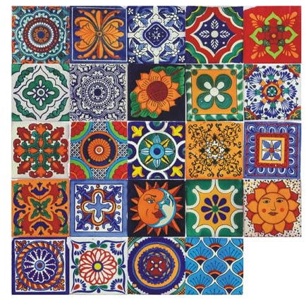 Tiardey Retro-Wandaufkleber, antike marokkanische Fliesenaufkleber, Küchenwandaufkleber, Selbstklebende Fliesen zum Dekorieren schöner Wände (24 Stück)