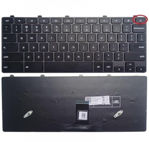 US Laptop Keyboard Compatible With Chromebook 11 5190 2-in-1 Model 3100 0H06WJ 00D2DT(WITH POWER KEY)