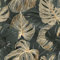 Yullpaper Tapete Dschungel Schwarz Gold Orange Möbelfolie Muster Wand Tapeten Wohnzimmer Schlafzimmer klebefolie möbel Retro Tapete Blätter Dekofolie Selbstklebend Klebefolie für Schrank 44.5 x 1000cm