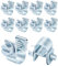 Jeboler 10 Pcs Small Hose Clips 6-8mm, Mini Fuel Line Pipe Hose Clamp, Adjustable Fuel Injection Style Repair Clamp, Zinc Plated Tube Clamps for Automotive Diesel Petrol Pipe