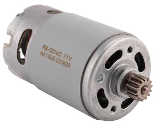 Fozriybefy GRS550VC Motor de CC de 14 Dientes 21500-29000RPM Motor de Taladro de Litio DC 21V para Destornillador de EléCtrica Recargable