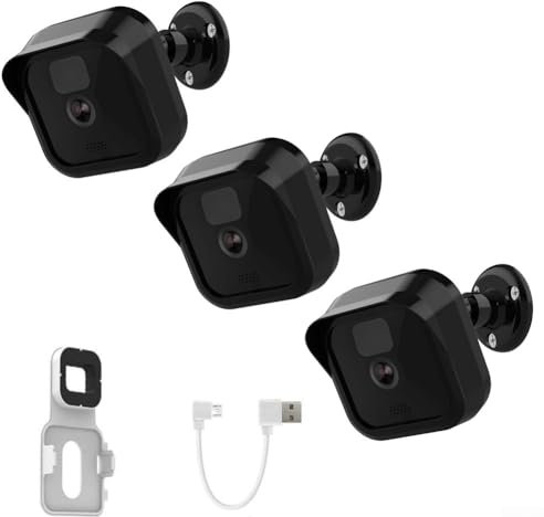 360 Degree Adjustable For Blink Camera Wall Mount Bracket, With Weatherproof Protective Case, For Blink Outdoor Camera(3pcs)