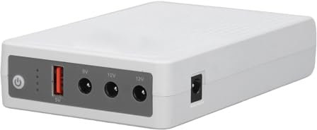 Mini UPS Battery Backup, Fuente de Alimentación Ininterrumpida de 18000 MAh con 5V/2A DC 9V/2A y Puerto de 12V/1.2A, Fuente de Alimentación de Respaldo de Batería para