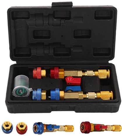 Valve Core Tool, Valve Removal Tools, 4.92 inches Anti-Slip Rubber, Seal Portable Installer Set, Air Condition Repair Kit for Refrigeration, Motorcycle and Vehicle