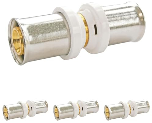 SOMATHERM FOR YOU, Manchon égal à sertir pour tube multicouche Ø20 - Raccordement facile et rapide, compatible avec profils U, H, TH - Conforme norme NF 545, étanchéité garantie (Lot de 4)
