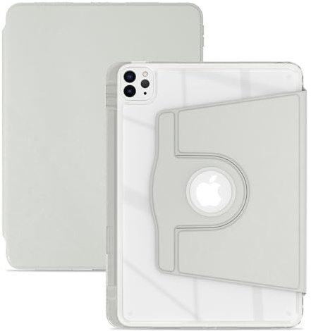Generic Custodia compatibile con iPad 10 th Gen 10.9 2022 (colore: grigio) Custodia rigida in pelle siliconica flip back girevole