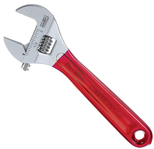 Klein Tools D507-6 Verstellbarer Schraubenschlüssel, extra Kapazität, geschmiedeter Schraubenschlüssel mit Hochglanz-Chrom-Finish, 16,5 cm