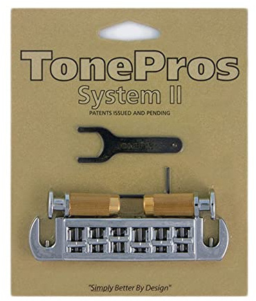 TonePros Wraparound PRS Santana Bridge with Locking Studs Chrome