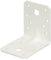 Alberts 846565 Équerre d'assemblage renforcée avec nervure | galvanisée, plastifiée, en blanc | 70 x 70 x 55 mm | kit de 50
