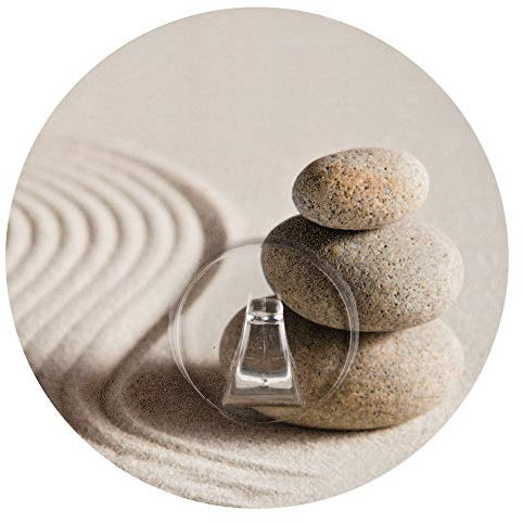 WENKO Static-Loc® Wandhaken UNO Sand and Stone - Befestigen ohne Bohren, Kunststoff (PET), 8.5 x 2 x 8.5 cm, Mehrfarbig