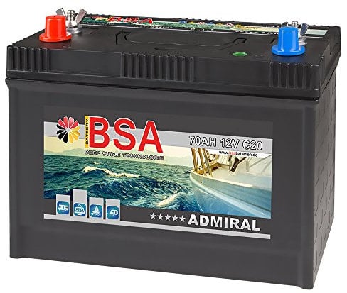 BSA Bootsbatterie 12V 70Ah Batterie Boot Schiff Solar Mover Rangierhilfe Versorgungsbatterie