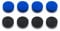 snakebyte PS4 CONTROL:CAPS (4x schwarz & 4x blau) - für Dualshock 4 Controller - für PlayStation 4