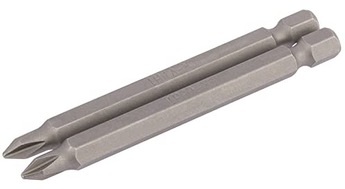 Draper 64314 No.1 1/4 Hex Cross Slot Insert Bit 75mm Long (2 Piece)