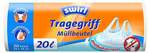 Swirl 20l Tragegriff Müllbeutel, 20 Stück