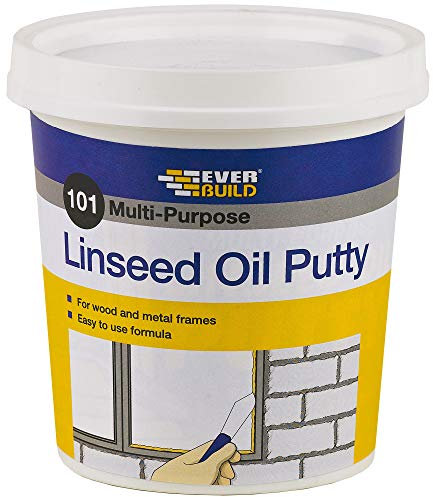 Everbuild 101 Stucco multiuso di olio di lino – adatto per vetro monostrato – naturale – 1 kg