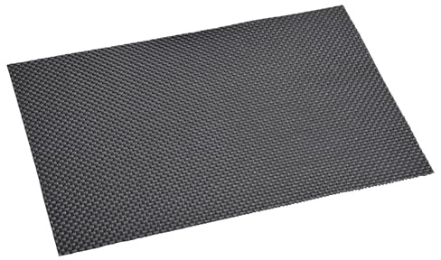 Kesper 77540 Platzset, Kunststoffgeflecht, Maße: 43 x 29 x 0.1 cm, schwarz