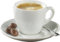 caterado Bistro Espressotasse mit Untertasse, Porzellan, Weiß, 6 Stück (1er Pack), 6