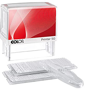 COLOP 100940 Printer 50/2 Set 8zeilig zum Selbst setzen, inkl. 2 Typensets und Pinzette