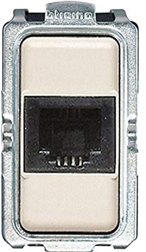 Bticino s5982 F Serie Magic Conector telefónico a 2 Pares RJ11, Marfil