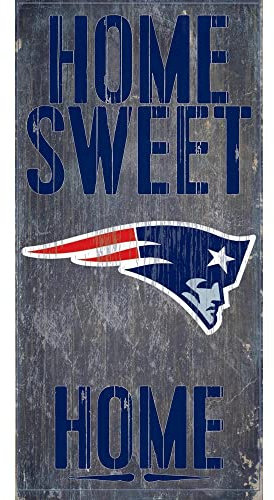 Fan Creations New England Patriots Schild Home Sweet Home, 15,2 x 30,5 cm