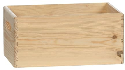 Bütic Allzweckkiste Holzbox Holzkiste stapelbar mit u. ohne Deckel Größenauswahl