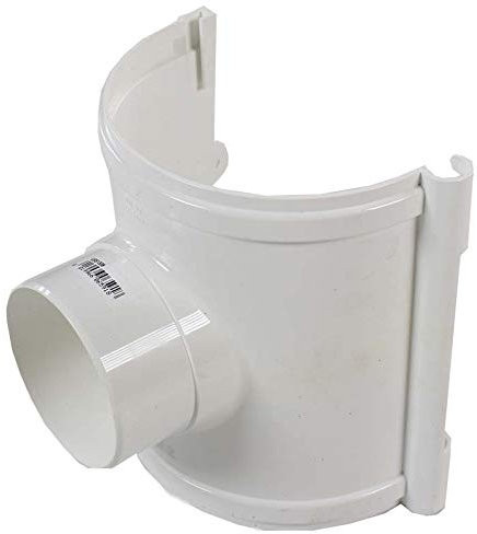 First Plast - Gouttière PVC 25 demi-ronde - Naissance centrale BI-SYSTEM PVC 25 sortie Ø80 - blanc - First Plast