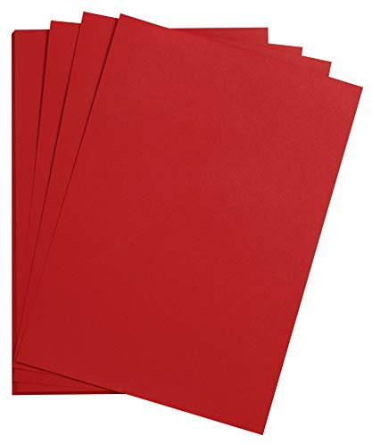 Clairefontaine 975356C Packung mit 25 Bastelkartons Maya, 185g, DIN A3, 29,7 x 42 cm, 1 Pack, rot