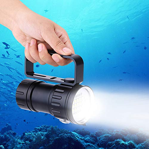 Aigend Torcia Subacquea Impermeabile IPX8, Super Luminoso, 18000 Lumens Lampada Subacquea, Sommergibile Immersioni Luce Torcia con Maniglia, 300-500 m