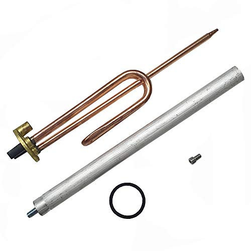 Resistencia curva 1200W + Anodo 22x300 + junta + Tornillo inoxidable termo electrico
