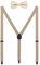 WANYING Damen Herren Teenager Hosenträger Fliege Set - 3 Schwarz Clips Y Form 2,5cm Hosenträger Vintage Retro 140-185cm - Beige