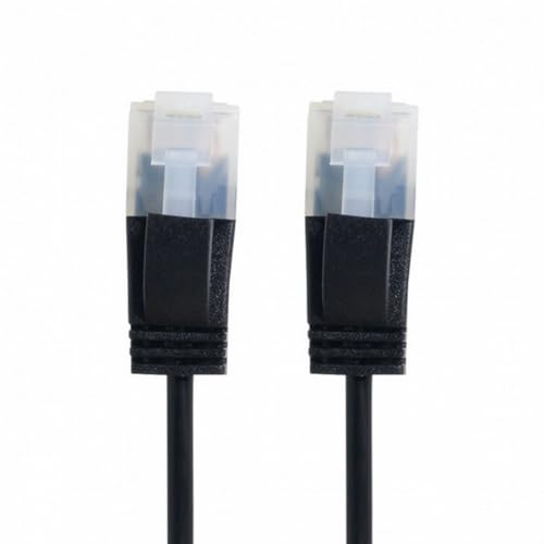 cablecc Ultra Slim Cat6 Ethernet-Kabel, RJ45, gerade Richtung, TP, Netzwerkkabel, Patchkabel, 90 Grad, Cat6a LAN für Laptop, Router, TV-Box, 1,0 m