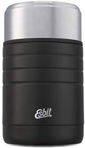 Esbit Récipient thermique Majoris pour repas - Récipient de maintien au chaud 800 ml en noir - en acier inoxydable pour repas chauds et froids