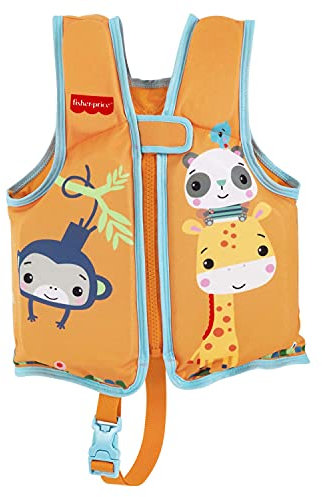 Bestway Fisher-Price Schaumstoff-Schwimmweste mit Textilbezug, Größe S/M, Mehrfarbig