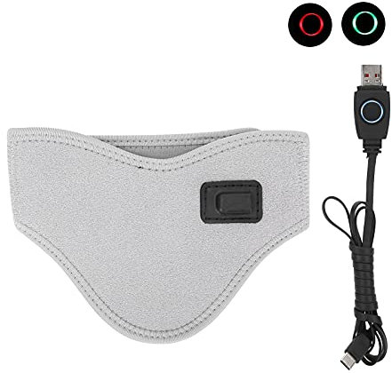 Fascia per il collo riscaldata, collare cervicale per collo riscaldato USB regolabile per alleviare il dolore al collo, alleviare il dolore e la rigidità o il recupero postoperatorio(Grigio)