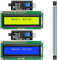 Youmile 2 Stück IIC / I2C / TWI LCD-Serieller Schnittstellenadapter Serielles Schnittstellenplatinenmodul + LCD-Modulanzeige LCD1602 gelb blau mit Dupont-Leitung für Arduino