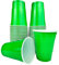 MBP My Beer Pong 100 Grüne Plastikbecher ca. 450ml - Sehr stabil und Spülmaschinenfest - Perfekt für Gartenpartys, Saint Patrick’s Day und Football Feste - Green Cup