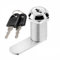 KeyMet Lever Lock Universal Cylinder Furniture Lock Letter Box Lock Diameter 19 mm (2 keys, Silver)
